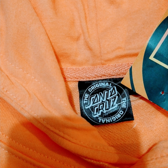 Santa Cruz Women's Hoodie Sweatshirt Peach Orange - Picture 5 of 5